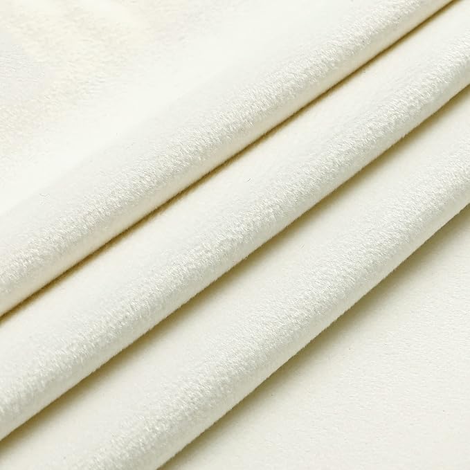 NiNi ALL Decorative Throw Pillow Covers Velvet 16x16 Inch Pack of 2 Cream White Cushion Covers Soft for Couch Sofa Bedroom Living Room Outdoor