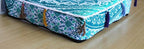 ICC Large Square Cotton Mandala Cushion Cover Hippie Ottoman Pouf Cover Daybed Floor Pillow Cover with Heavy Duty Zipper Seating Ottoman Poufs Dog-Pets Bed (Green Ombre, 18" Square)
