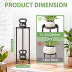 KMOTASUO 2 Tier Black Plant Stand Indoor for Large Tall Heavy Duty Planter, Multiple Sturdy Metal Flower Corner Rack for Narrow House Floor, Iron Vertical Level Round Orchi Holder Organizer, Modern