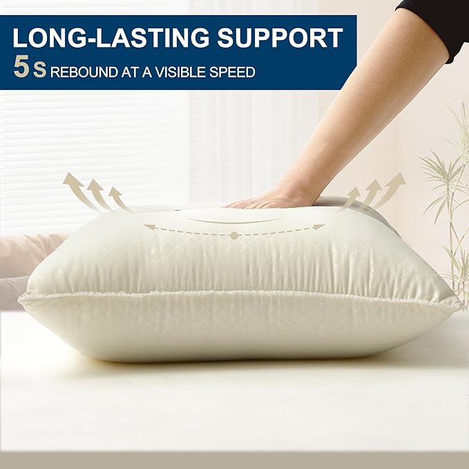 18 x 18 Throw Pillow Inserts - Soft and Plush, Virgin Fiber Filling, Decorative Pillows for Couch Sofa Bed, Machine Washable - White, Pack of 2