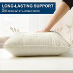 18 x 18 Throw Pillow Inserts - Soft and Plush, Virgin Fiber Filling, Decorative Pillows for Couch Sofa Bed, Machine Washable - White, Pack of 2