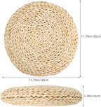 Hand-Woven Round Meditation Cushion Set 3 Pcs Japanese Floor Pillows for Yoga Comfortable Sitting Cushions for Living Room and Dining Room