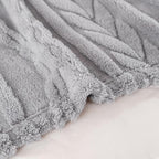 YUSOKI Queen Size Blanket Single Layer,Weight(4.4lb),370GMS-3D Stylish Design for Gift Home Decor (Light Grey,90"x90")