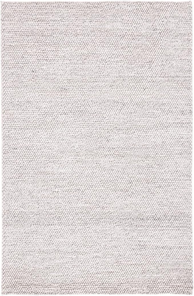 SAFAVIEH Area Rug 3x5 - Natura Collection - Grey & Ivory, Handmade Wool Blend, Textured Design, Ideal for Living Room, Bedroom, Dining Space (NAT425F)
