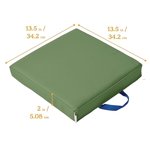 ECR4Kids SoftZone Floor Cushions, Square, Flexible Seating, Hunter Green, 6-Piece