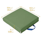 ECR4Kids SoftZone Floor Cushions, Square, Flexible Seating, Hunter Green, 6-Piece