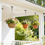 Ceiling Hooks for Hanging Plants - 2.5 Inch Iron Plant Bracket 8 Pack, Metal Plant Hanger Wall Hooks for Plants, Lanterns, Light, Wind Chimes, Indoor&Outdoor Decoration Black