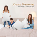 Utopia Bedding Outdoor Pillow Inserts 12 x 20 Inches (Pack of 2, White), Water Resistant Garden Throw Pillows for Patio and Porch Furniture