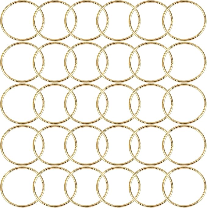 30Pcs Macrame Hoops Ring, BetterJonny 8 Inch Metal Craft Rings Hoops Gold Dream Catcher Rings Wreath Hoop Rings for Home Decorations DIY Crafts and Wall Hanging Crafts