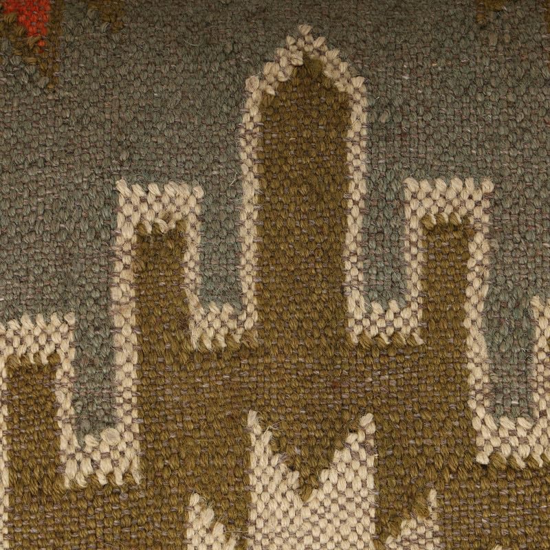 Handwoven Jute Kilim Pillow Cover Rug Cushion Cases 18x18 Inches, Bohemian Vintage Style Decorative Throw Pillows for Home, Living Room & Bedroom - color: Pattern 01