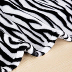 MACEVIA Flannel Fleece Twin Blanket for Couch, Zebra Blanket Black and White for Adult, Lightweight Warm Cozy Soft for Bed Sofa 260GSM, Suitable for All Seasons (Black Zebra,60x80inches)