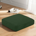 Floor Pillow for Adults, 4" Square Floor Cushions with Washable Cover, Large Corduroy Meditation Pillow, 22 inches Tatami Seat with Handle for Living Room or Yoga, Green