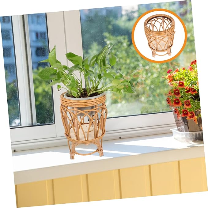 Boho Style Rattan Planter Indoor Outdoor Home Decor Baskets for Plant Decor