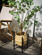 Plant Stand, Indoor Plant Stand Adjustable for 8 to12 inches Plant Pot, Metal Plant Stands For Indoor Plants Mid Century Stable Stylish Black Planter Stand for Outdoor, Black 1 Pack, Pot not Included
