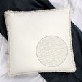 YINFUNG Quilted Euro Sham Ivory Set of 2 Muslin Cotton 26×26 European Pillow Cover Tassel Fringe Boho Decorative Textured Gauze Moroccan Soft Suqare for Bed Couch Sofa Cream