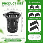 Borlech 2025 New Upgraded Large Aquarium Plant Holder with 1.57-inch Extension Hooks and Suction Cups for Fish Tank Aquaponic Plant Cultivation and Aquascape Accessories Decorations (2 PCS)