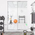 Home Gym Mirror for Wall, 70"x24"x2PCS Full Length Gym Mirror Frameless Wall-Mounted for Garage, Home Gym, Living Room, Bedroom(Silver)