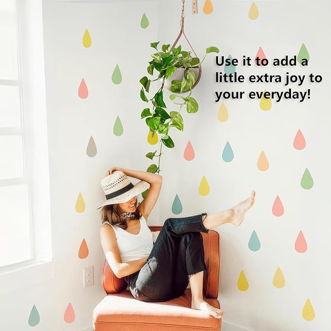 Hajia Waterdrop Shaped Hanging Planter, Metal Plant Hanger with Non-Detachable Pot, Hanging Plant Holder for Wall and Ceiling Decor.(No Plants and Drainage Holes) (Beige, Medium 1 Pack)