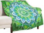 Abstract Mandala Throw Blanket Indian Hippie Bohemian Art Floral Texture Pattern Blanket for Sofa Bed Couch Chair Or Dorm 50"x60"