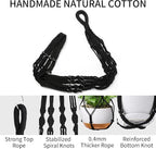 Macrame Plant Hanger - Fits 4 to 13 inches Pots for Indoor Outdoor, 35 Inch, Set of 2, Black (POTS NOT Included)
