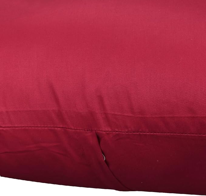 Thmyo 4-Pack 100% Cotton Comfortable Solid Decorative Throw Pillow Case Square Cushion Cover Pillowcase Sublimation Blank Pillow Covers DIY Throw Pillowcase for Sofa(18x18inch/45x45cm,Dark Red)