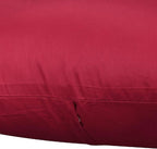Thmyo 4-Pack 100% Cotton Comfortable Solid Decorative Throw Pillow Case, Square Cushion Cover Pillowcase Sublimation Blank Pillow Covers DIY Throw Pillowcase for Sofa(20x20 inch/ 50x50cm,Dark red)