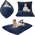 MAXYOYO 3 in 1 Kids Bean Bag Chair Bed, Child Floor Sofa for Gaming, Reading, Faux Fur Floor Mattress with High-Density Foam Filling for Living Room Bedroom