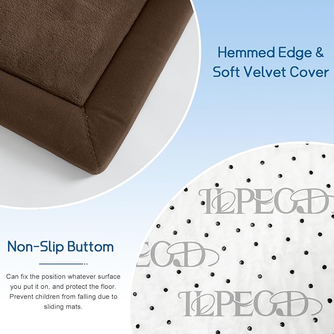 Baby Play Mat for Floor Nursery Rug Muscle Mat Area Rug Playroom Rug 79"x158" Playpen Mat Memory Foam 1.3" Thick Crawling Mat for Babies,Toddlers, Infants, Kids,Chestnut