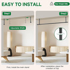 2 pcs Hanging Planters Rod, Plant Hanger Indoor for Window Ceiling, Hanging Plant Shelf for Wall Planter House Plants, Plant Shelves Metal Holder Bar 31.5 In (Pots, Plants, Chains not Included)