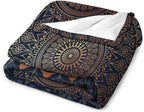 Boho Flower Throw Blanket Mandala Bohemian Aesthetic Paisley Hippie Blanket for Sofa Bed Couch Chair Or Dorm 40"x50"