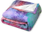 Mandala Throw Blanket Colorful Floral Flowers Bohemian Boho Blanket for Sofa Bed Couch Chair Or Dorm 70"x80"