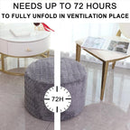 Asuprui Round Footstool Ottoman, 20x14 Inches Multi-Functional Modern Foot Stool,Floor Poufs, Sofa Footrest Extra Seating for Living Room, Entryway, Hallways and Bedrooms (Gray)