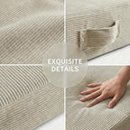 20 inches Meditation Floor Pillow Square Large Floor Cushions for Adults, Thick Memory Foam Seat Cushions for Yoga, Living Room, Sofa, Tatami, Bay Window Beige