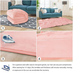 Baby Play Mat for Floor Nursery Rug Muscle Mat Area Rug Playroom Rug 47"x47" Playpen Mat Memory Foam 1.3" Thick Crawling Mat for Babies,Toddlers, Infants, Kids,Light Pink