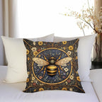 YOU FOUND ME William Morris Abstract Vintage Floral Bee Design Velvet Throw Pillow Covers Home Decor, Retro Art Decor Pillowcase Cushion Cover for Bed Sofa Living Room, Square 18x18inch (Bee)