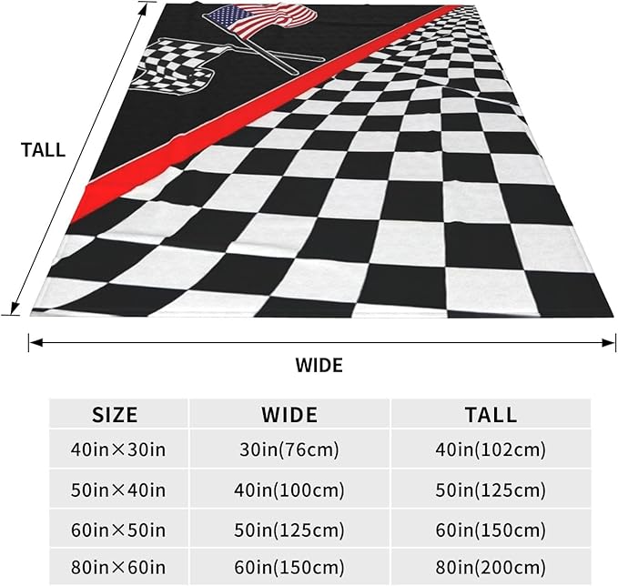 Checkered Throw Blanket Soft Flannel Blanket 60"x50" in Bed Blanket Home Decor for Room Sofa Couch All Season