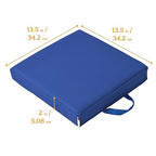 ECR4Kids SoftZone Square Floor Cushions with Handle, Flexible Seating, Blue, 6-Piece