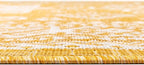 Rugs.com Outdoor Aztec Collection Rug – 10' x 14' Yellow Flatweave Rug Perfect for Living Rooms, Large Dining Rooms, Open Floorplans