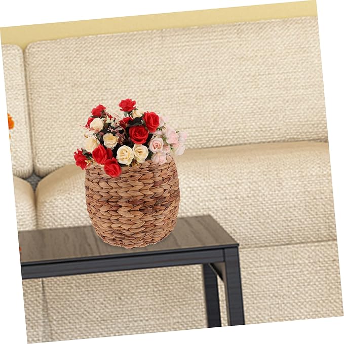 Seagrass Basket for Plant Desktop Woven Storage Basket Hyacinth Decorative Pot Organizer