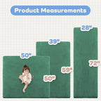 1.3" Thick Baby Floor Play Mat 50x50, Basic Padded Foam Mat for Tummy Time Crawling, Non Slip Cushioned for Babies Toddlers Infants Kids (Dark Green)