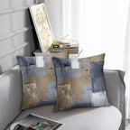 Britimes Throw Pillow Covers Modern Home Art Decor, 20 x 20 Inches Set of 2 Pillow Cases Decorative, Abstract Oil Painting Pillowcases for Bedroom, Living Room, Cushion Couch Sofa, Brown Blue