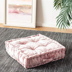 Safavieh Belia Glam 18-inch Blush Pink Velvet Square Floor Pillow