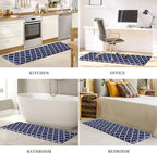 WISELIFE Kitchen Runner Rugs Anti-Fatigue mats - 3/4 Inch Thick Non Slip Waterproof Ergonomic Comfort Mat for Kitchen, Floor Home, Office, Sink, Laundry (17.3"x60" -0.75 inch,Blue)