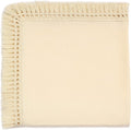insular Cotton Muslin Baby Blanket with Tassel, Boho Bohemian Muslin Swaddle Blanket Baby Receiving Blanket with Fringe, Nursery Decor Throw or Nursing Blankets, 47" x40”, Beige