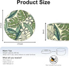 Inflatable Ottoman Stool D21 xH9 for Outdoor/Indoor Use, Water Repellent Patio Foot Rest with Portable Handle,Round Pouf Ottoman Suitable for Garden,Deck and Camping-Tropical Paradise