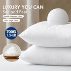 MIULEE Set of 4 Throw Pillow Inserts 22x22 Inches, 100% Virgin Filling Nowoven Pillow Inserts for Couch Sofa Living Room