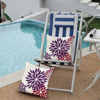 DFXSZ Purple Wine Red Flower Pillow Covers 18x18 Inch Set of 2 Outdoor Throw Pillows Outdoor Waterproof Decor for Living Room Sofa Patio Funiture Garden Floral Polyester Pillow Covers 002T18