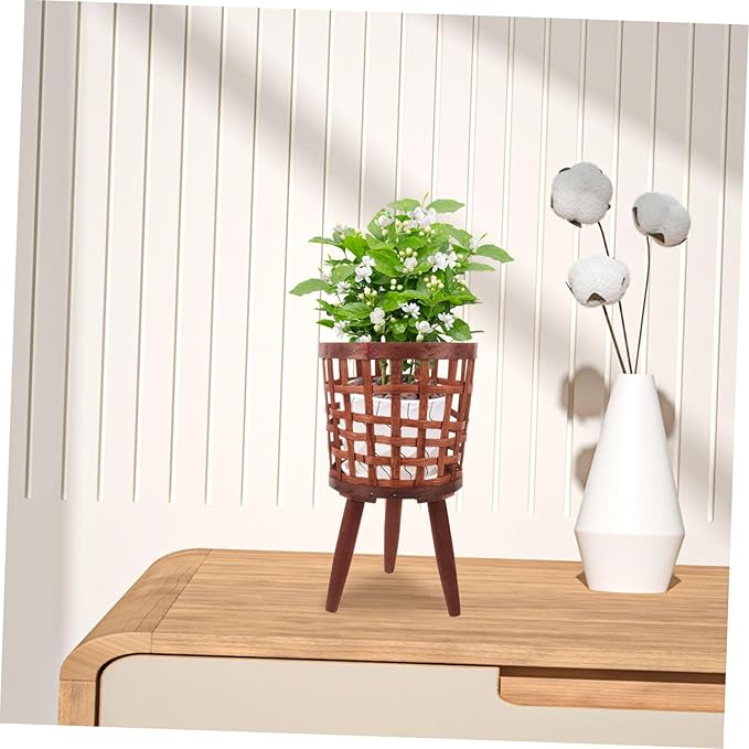 Elegant Wood Planter Pot Rack for Bohemian Decor Plant Pots Stand for Living Corridors