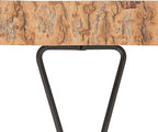 Creative Co-Op Large Paulownia Wood Pedestal with Metal Legs