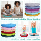 Tinideya 24 Pcs Round Floor Cushions Floor Pillows Meditation Seat Pillows Flexible Seating for Adults Kids, Chair Cushions for Classroom, Nursery, Living Room, Yoga(Medium 15.7 Inch,Multi Color)